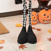 Glitzhome "38"" Lighted Fabric Ghost Porch Decor" Halloween Porch Sign