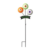 Glitzhome "35.25"" Metal Spring Eyeballs Yard Stake" Halloween Yard Art