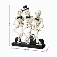 Glitzhome "10.5""Dancing Skeleton Table Decor" Halloween Tabletop Decor