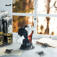 Glitzhome "9.75""Ghost Gravestone Table Decor" Halloween Tabletop Decor