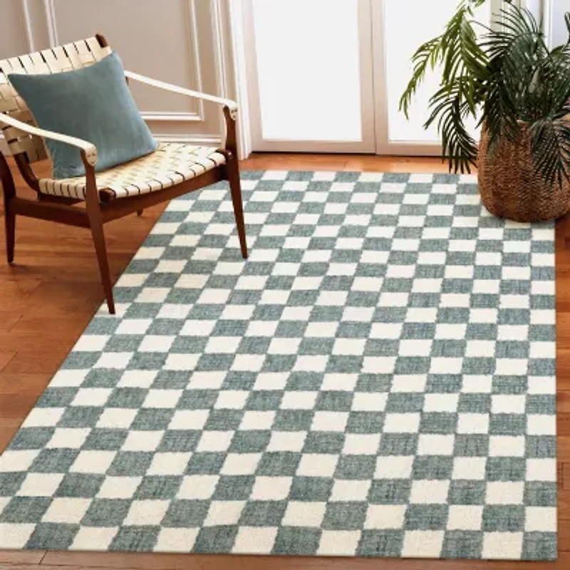 Liora Manne Savannah Checked Hand Tufted Rectangular Area Rug