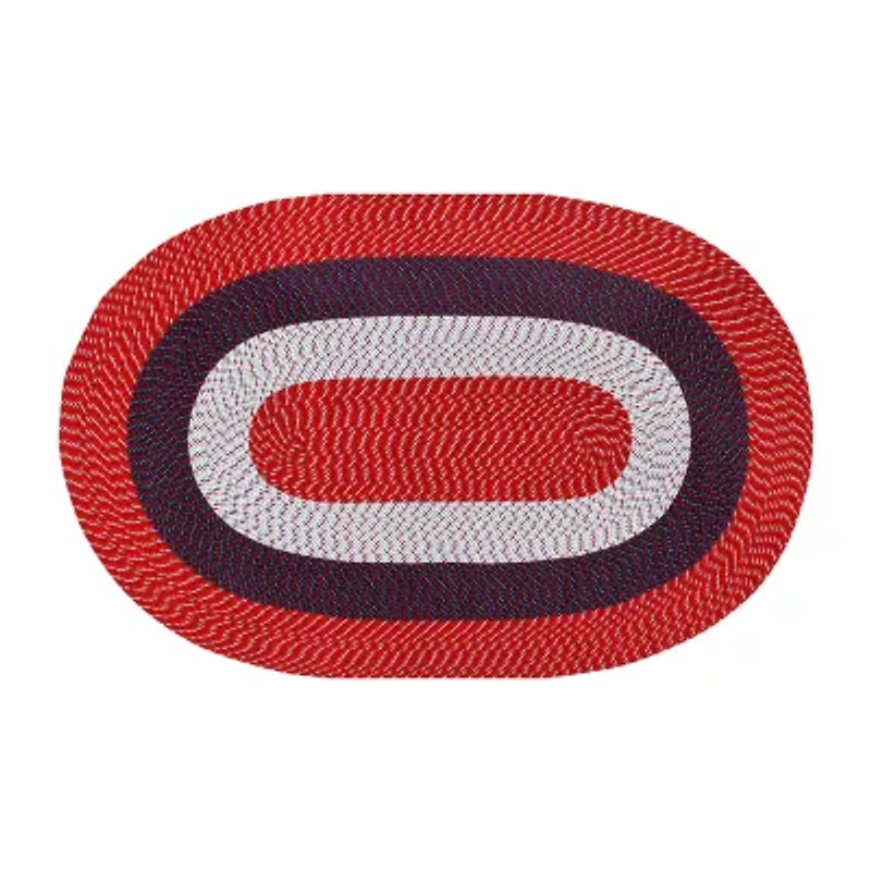 Better Trends Country Stripe Braided 4' X 6' Oval Area Rug