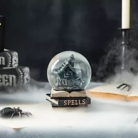 Glitzhome 100mm Haunted House Water Globe Halloween Tabletop Decor