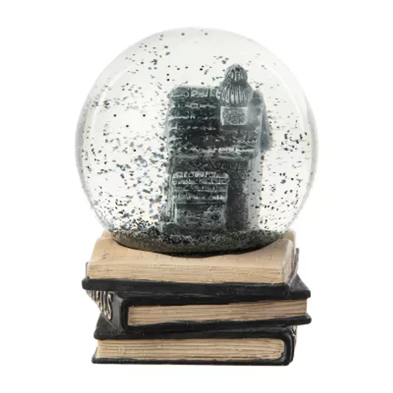 Glitzhome 100mm Haunted House Water Globe Halloween Tabletop Decor