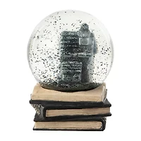 Glitzhome 100mm Haunted House Water Globe Halloween Tabletop Decor