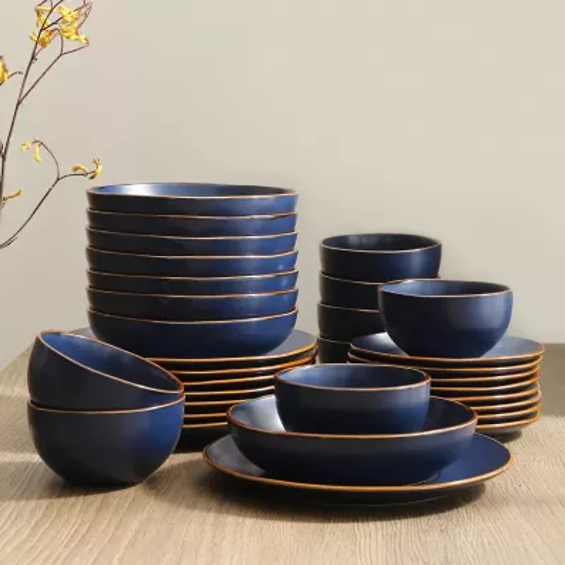 Stone + Lain Brasa 32-pc. Stoneware Dinnerware Set