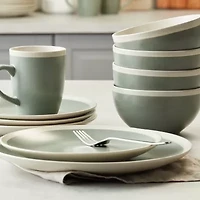Stone + Lain Serenity 32-pc. Stoneware Dinnerware Set