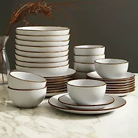 Stone + Lain Brasa 32-pc. Stoneware Dinnerware Set
