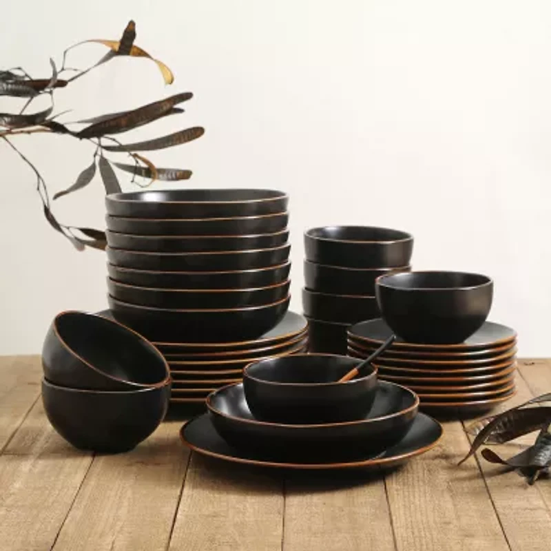Stone + Lain Brasa 32-pc. Stoneware Dinnerware Set