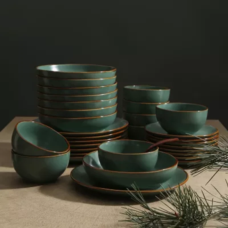 Stone + Lain Brasa 32-pc. Stoneware Dinnerware Set