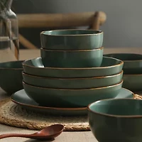 Stone + Lain Brasa 32-pc. Stoneware Dinnerware Set