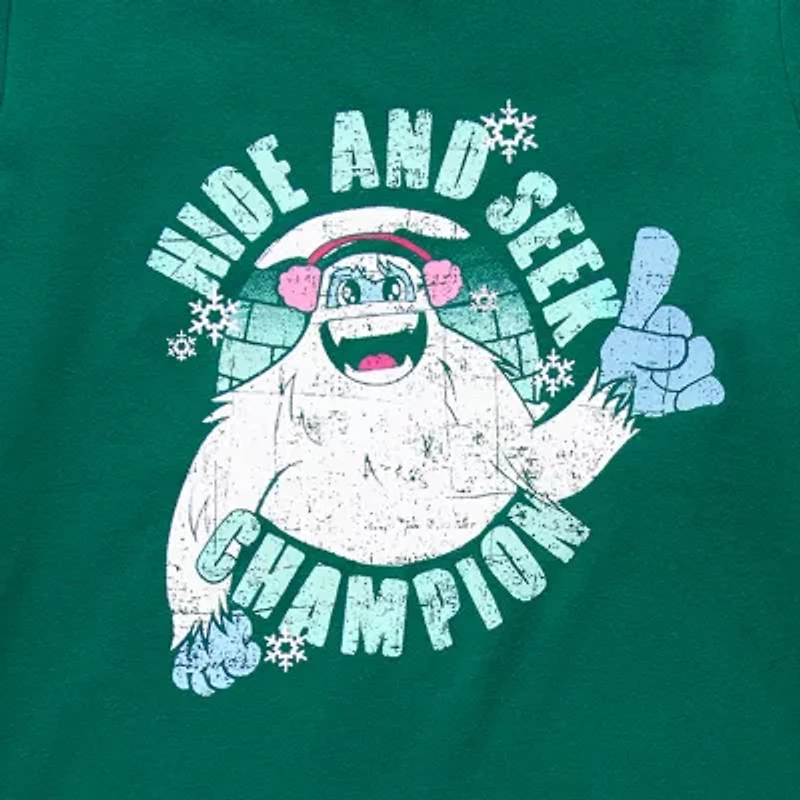 Thereabouts Little & Big Kid Girls Round Neck Long Sleeve Regular Fit Graphic T-Shirt