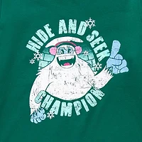 Thereabouts Little & Big Kid Girls Round Neck Long Sleeve Regular Fit Graphic T-Shirt