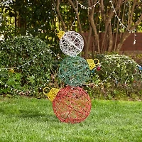 Glitzhome 39.25" Lighted Ornaments Christmas Yard Art