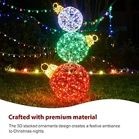 Glitzhome 39.25" Lighted Ornaments Christmas Yard Art