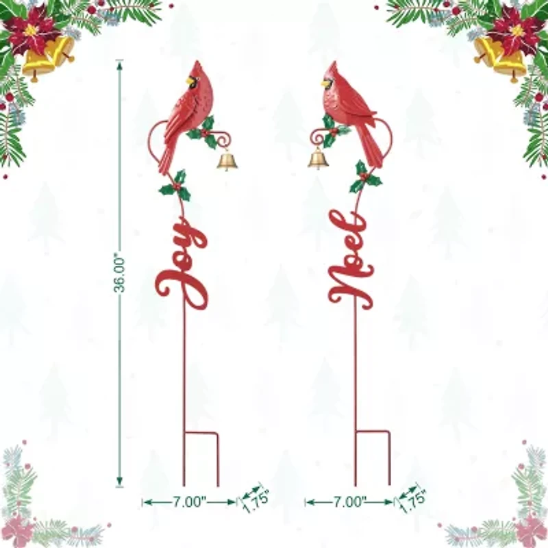 Glitzhome Metal Bell Christmas Yard Art