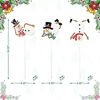 Glitzhome 24" Metal Snowman Christmas Yard Art