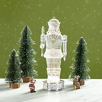 Glitzhome 12.5" Nutcracker Christmas Snow Globe