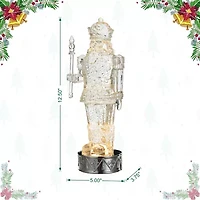 Glitzhome 12.5" Nutcracker Christmas Snow Globe