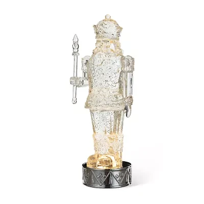 Glitzhome 12.5" Nutcracker Christmas Snow Globe