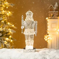 Glitzhome 12.5" Nutcracker Christmas Snow Globe