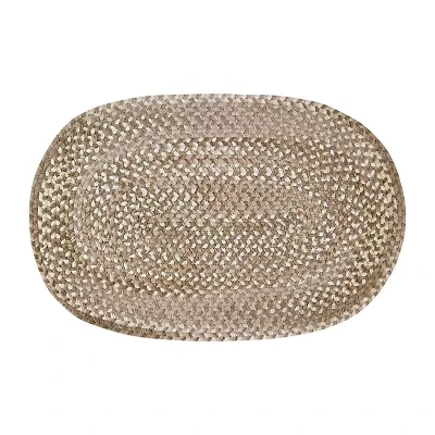 Better Trends Ombre Chenille Stripe Braided 5' X 7' Oval Area Rug
