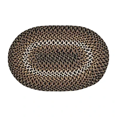 Better Trends Woodbridge Stripe Braided 5'5" X 8'5" Oval Area Rug