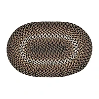 Better Trends Woodbridge Stripe Braided 7'4" X 9'4" Oval Area Rug