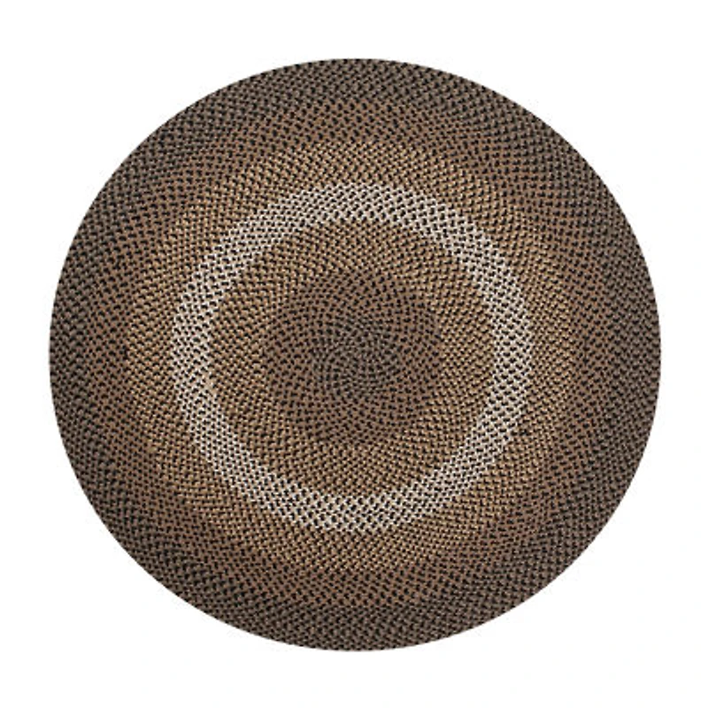 Better Trends Woodbridge Stripe Braided 7'4" X 9'4" Oval Area Rug