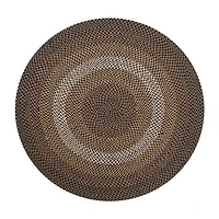 Better Trends Woodbridge Stripe Braided 7'4" X 9'4" Oval Area Rug