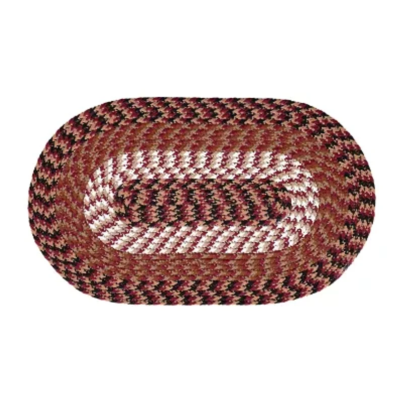 Better Trends Alpine Stripe Braided 4 X 6 Oval Area Rug