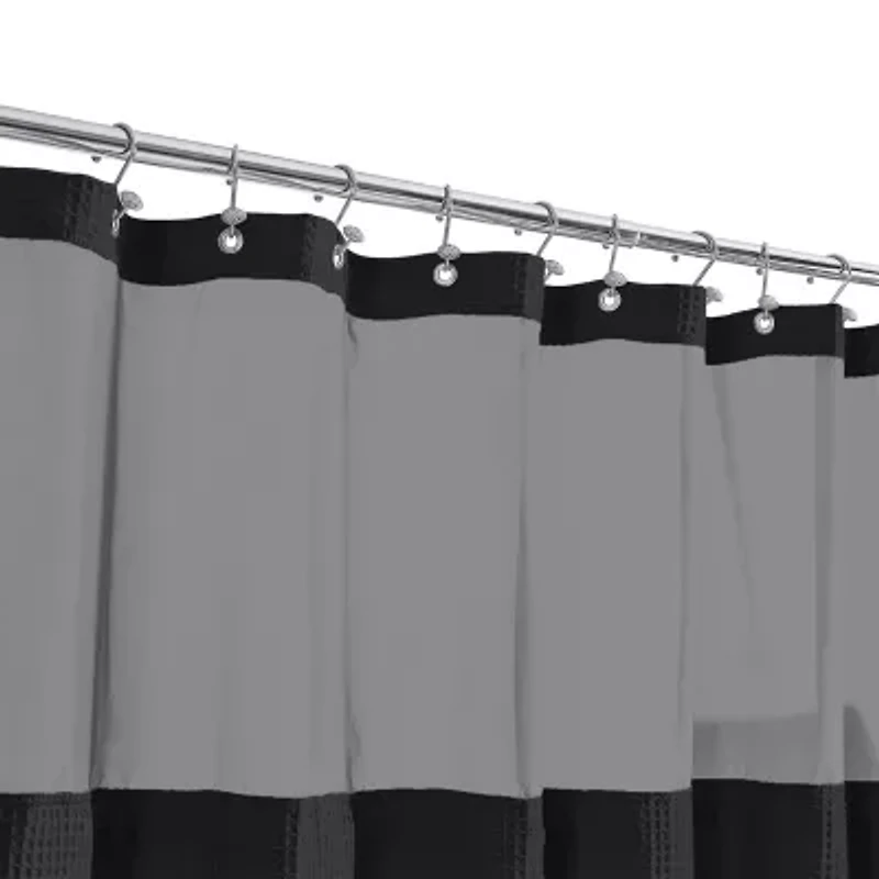 Awesome Home™ Waffle With Snap Liner Shower Curtain
