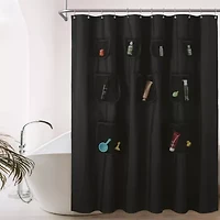 Awesome Home™ With Mesh Pockets Shower Curtain