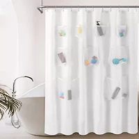 Awesome Home™ With Mesh Pockets Shower Curtain