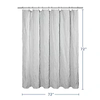 Awesome Home™ Solid Texture Shower Curtain