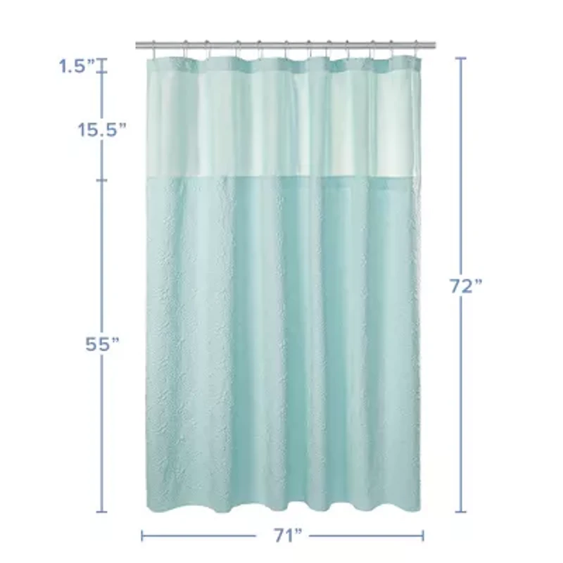 Awesome Home™ Starburst Snap In Liner Hooks Set Shower Curtain Set