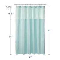 Awesome Home™ Starburst Snap In Liner Hooks Set Shower Curtain Set