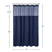 Awesome Home™ Starburst Snap Liner Hooks Shower Curtain Set