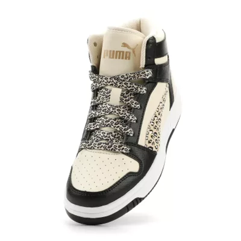 PUMA Rebound Layup Animal Big Kid Girls Basketball Shoes