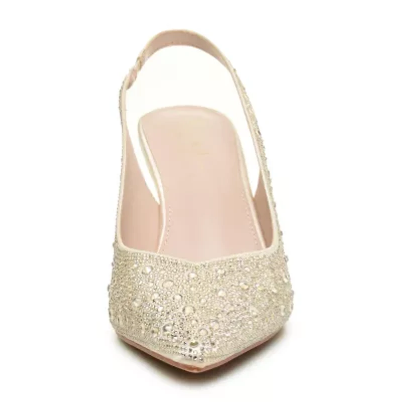 Nicole Miller Womens Pointed Closed Toe Kitten Heel Pumps