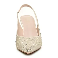 Nicole Miller Womens Pointed Closed Toe Kitten Heel Pumps