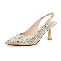 Nicole Miller Womens Pointed Closed Toe Kitten Heel Pumps