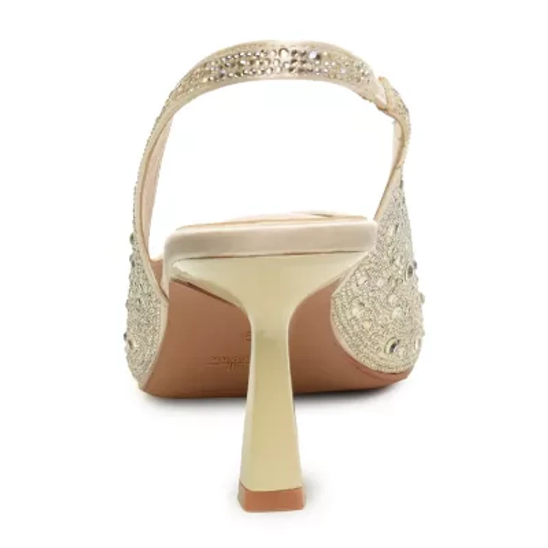 Nicole Miller Womens Pointed Closed Toe Kitten Heel Pumps