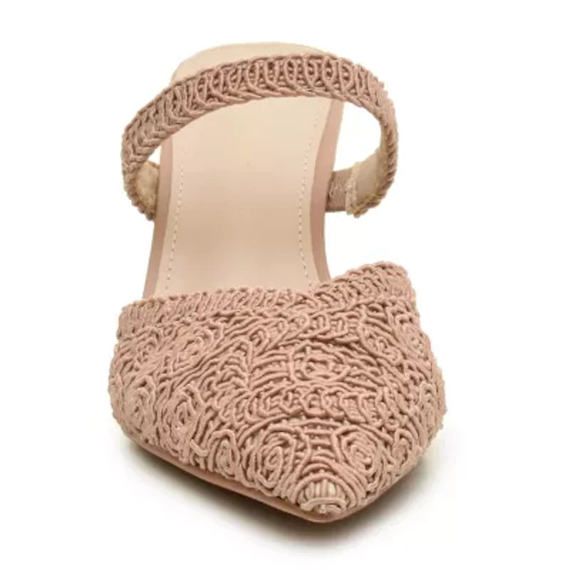 Nicole Miller Womens Pointed Closed Toe Kitten Heel Pumps