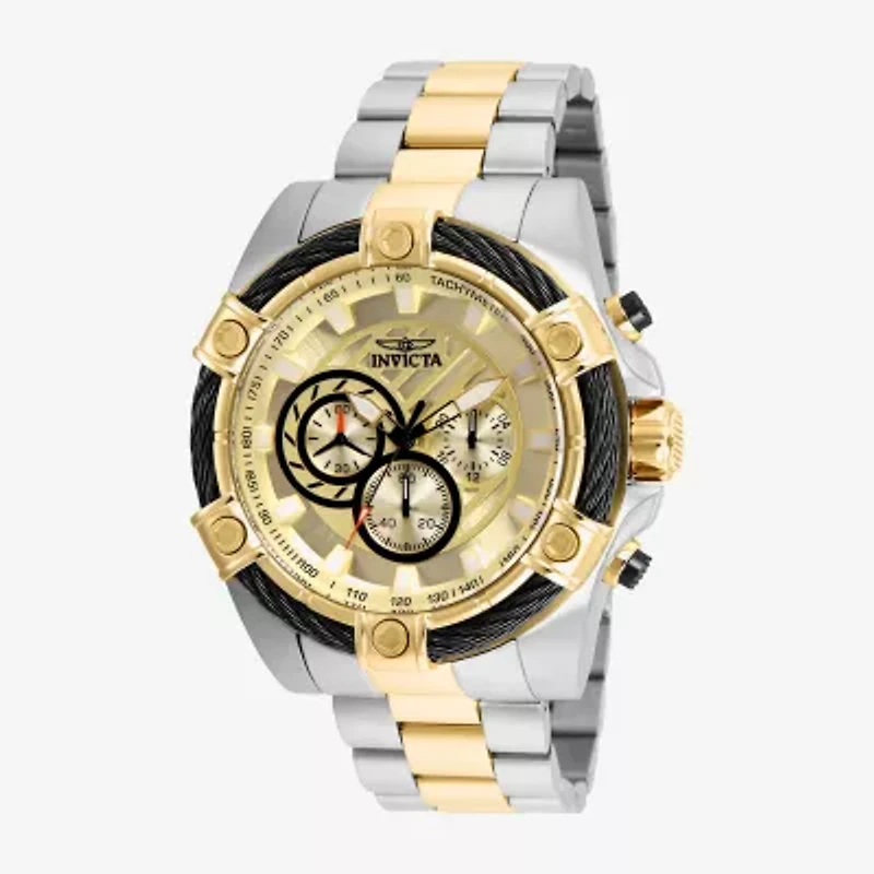 Invicta Bolt Mens Gold Tone Stainless Steel Bracelet Watch 25518