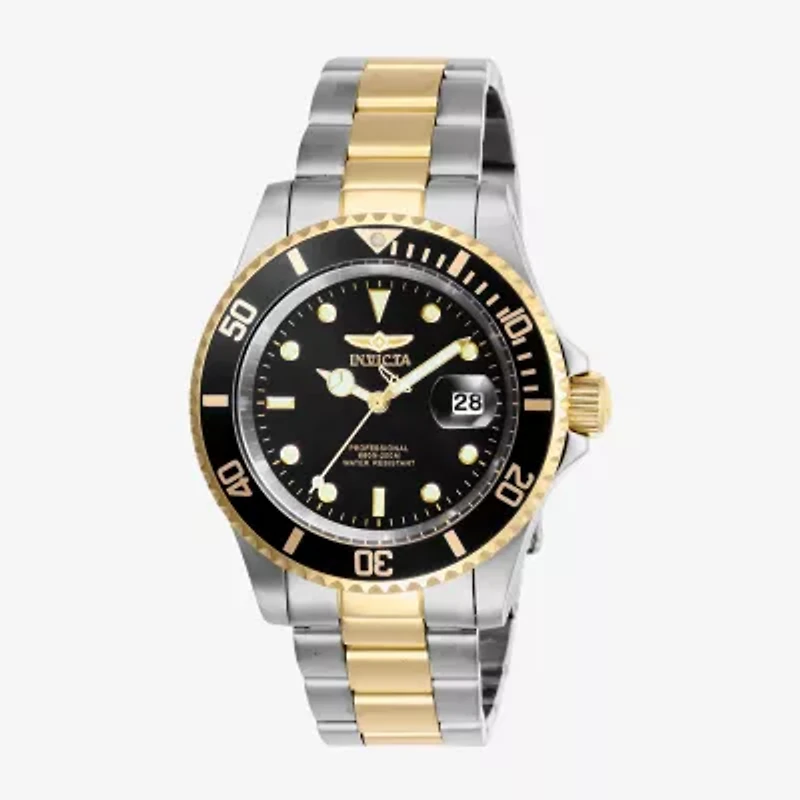 Invicta Pro Diver Mens Gold Tone Stainless Steel Bracelet Watch