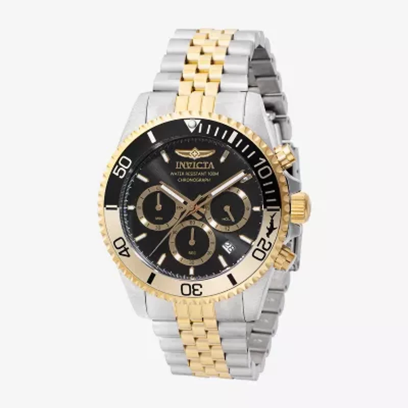 Invicta Pro Diver Mens Gold Tone Stainless Steel Bracelet Watch 44720