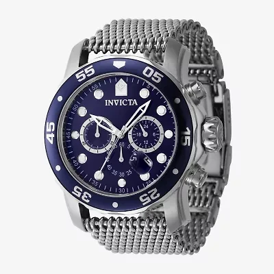 Invicta Pro Diver Mens Silver Tone Stainless Steel Bracelet Watch