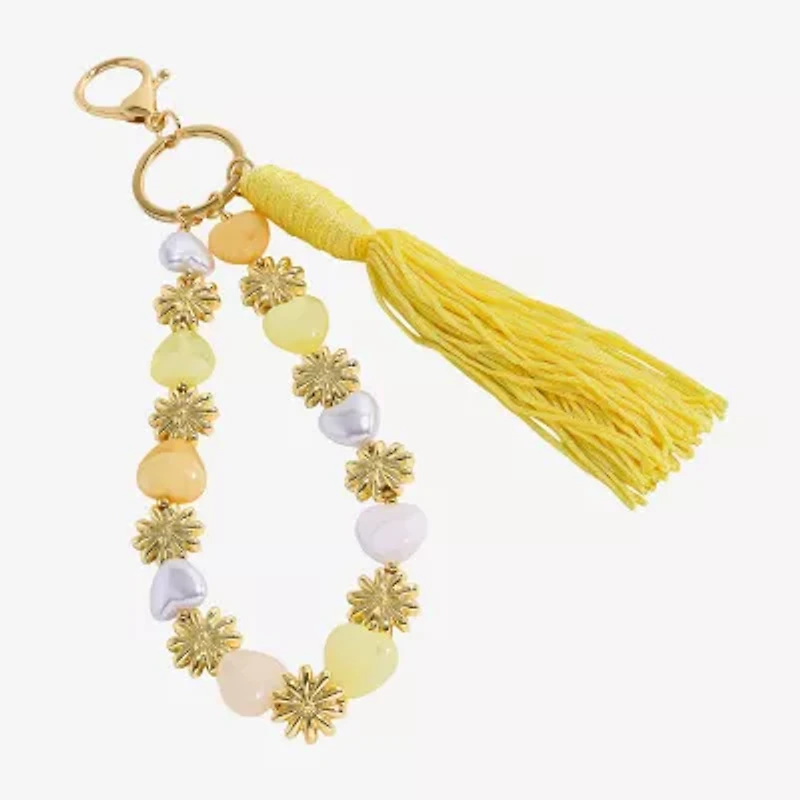 Bijoux Bar Gold Tone Flower Bag Charm
