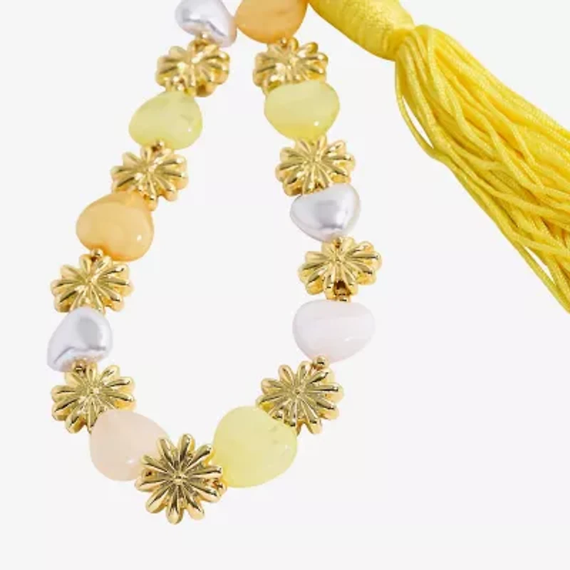 Bijoux Bar Gold Tone Flower Bag Charm